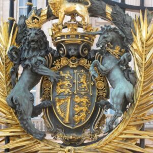 Lion and a unicorn statue