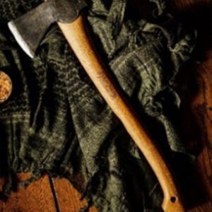 Axe on top of a cloth