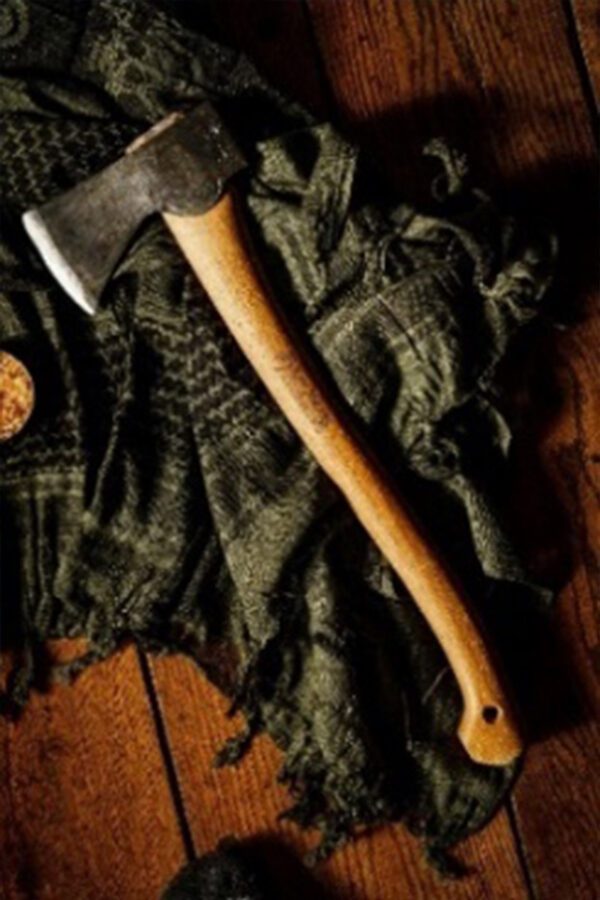 Axe on top of a cloth